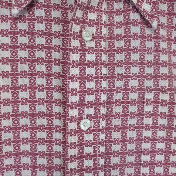 Vintage 80s Demos Men's L Button Up Shirt, Spread Pointed Collar Geometric Korea - Picture 6 of 6